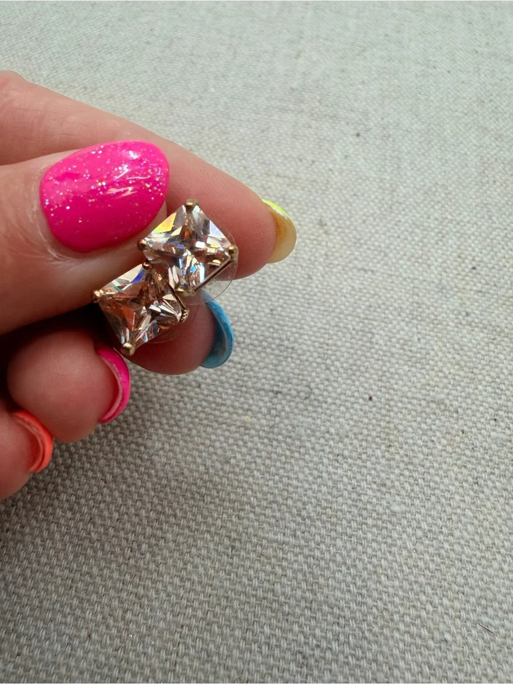 Gold Square Stud Earrings - Women's Jewelry